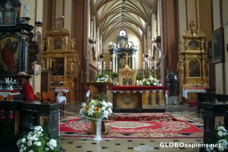 Postcard The interior of the cathedral
