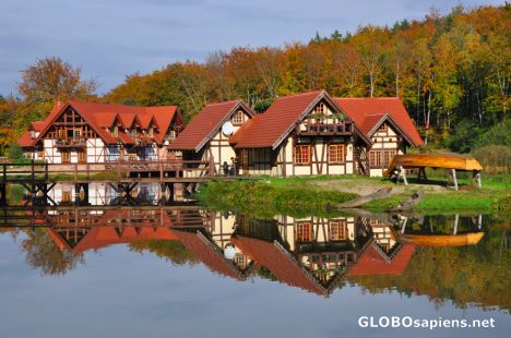 Postcard Strzelinko (PL) - Charlotta Valley - on water