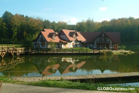 Postcard Pension on the small island on Lake Zamelowskie