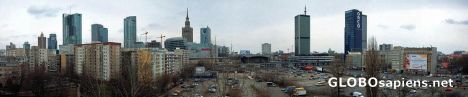 Postcard Poland,Warsaw,Warsaw panoramic picture