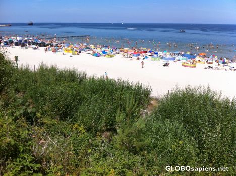 Postcard Ustka (PL) - eastern beach during the day