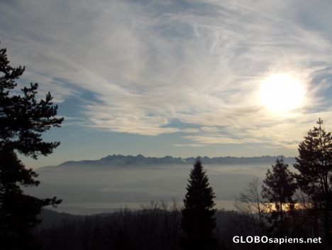 Postcard Gorce in the winter