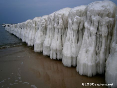 Postcard Ice pillars