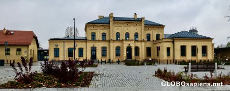 Postcard Starogard Gdański - station