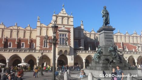 Postcard The monument of Adam Mickiewicz