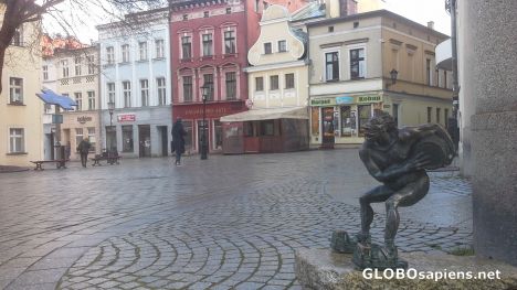 Postcard Little Bacchus statue