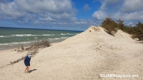 Postcard Baltic on windy day