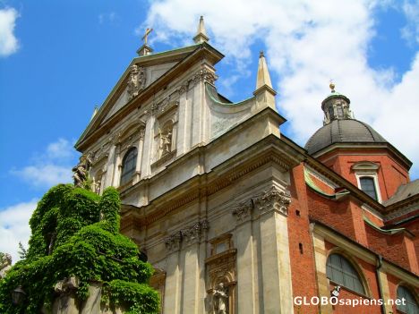 Postcard SS Peter and Paul church's facade