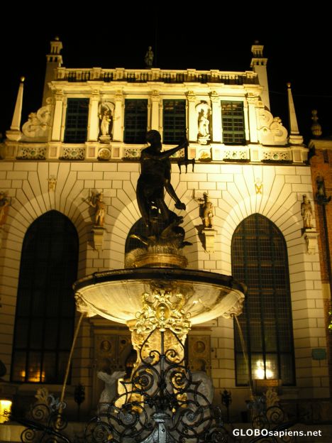 Postcard Gdansk at night
