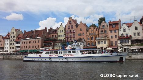 Postcard Old Gdansk from Motlawa river