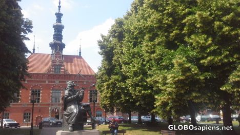 Postcard Hevelius monument