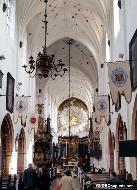 Postcard Interior of Oliva Catherdral