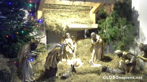 Postcard Christmas Nativity Scene