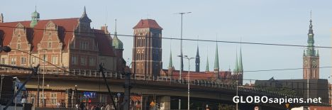 Postcard The towers of Gdansk