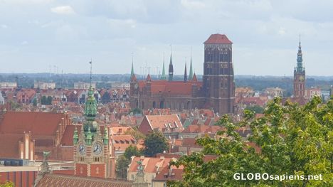 Postcard The towers of Old Gdansk
