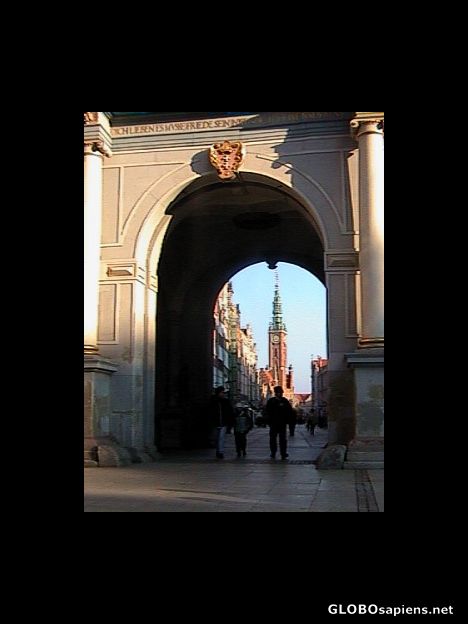Postcard Gdansk - Dluga St perspective