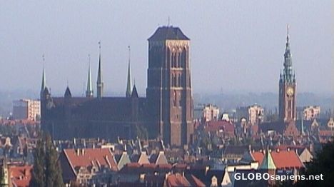 Postcard St Mary's Church in Gdansk