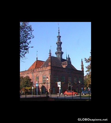 Postcard Old Town Hall in Gdansk