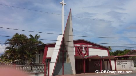 Postcard Tiny cathedral in Bocas Town