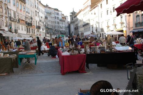 Postcard Busy market