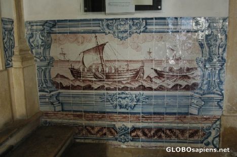 Postcard Decorative tiles in the University
