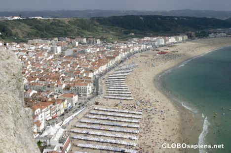Postcard Praia da Nazaré, vista tirada do Sitio