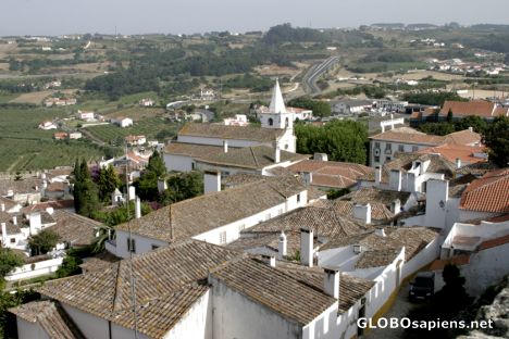 Postcard Telhados na vila de Obidos