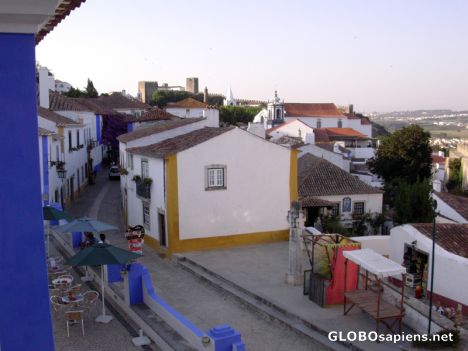 Postcard Obidos form the wall