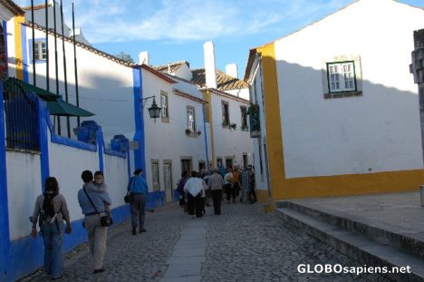 Postcard Walking in the pedestrian street