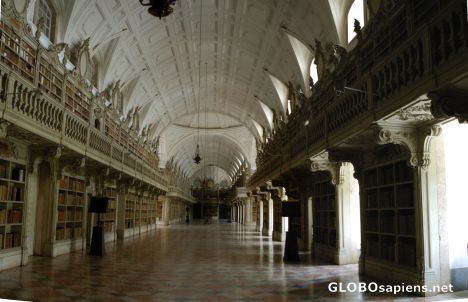 Postcard Mafra's Library