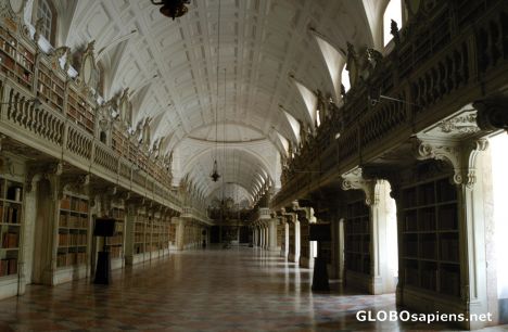 Postcard Mafra's Library