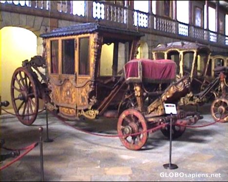 Postcard Inside Museum Carriages