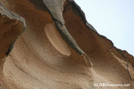 Postcard Lithified or consolidated dune in Magoito's beach