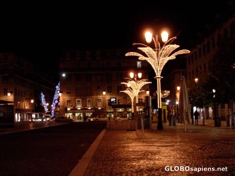 Postcard Praça da Figueira at night