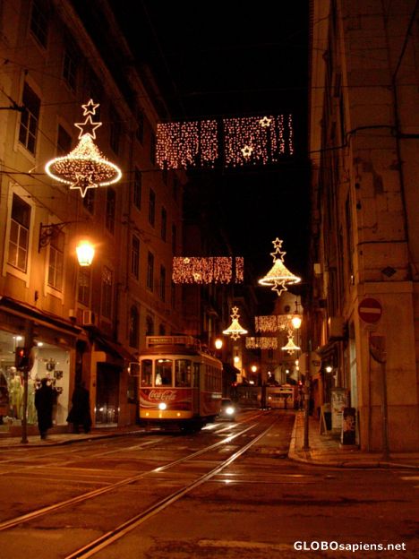 Postcard Rua da Conceiçao at night