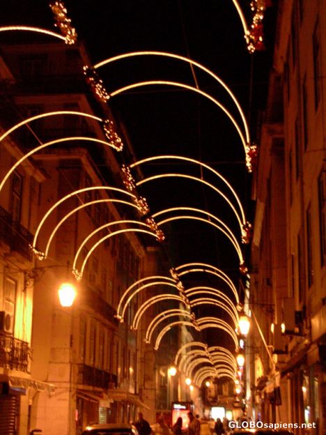 Postcard Rua de Sao Nicolao at night