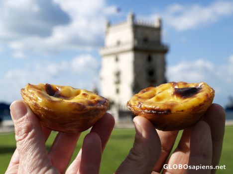Postcard Pastel de Nata -  custard tarts of Portugal
