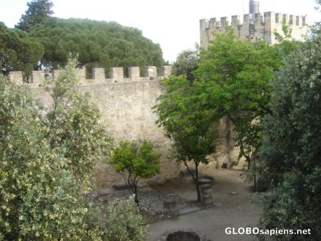 Postcard Castle Wall