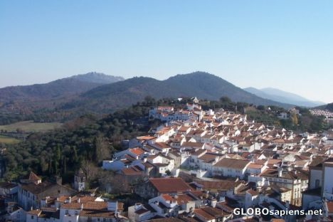 Postcard View from castle towards Marvão