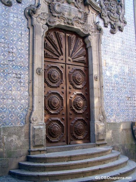 Postcard Church Entrance on Rua Cimo de Vila