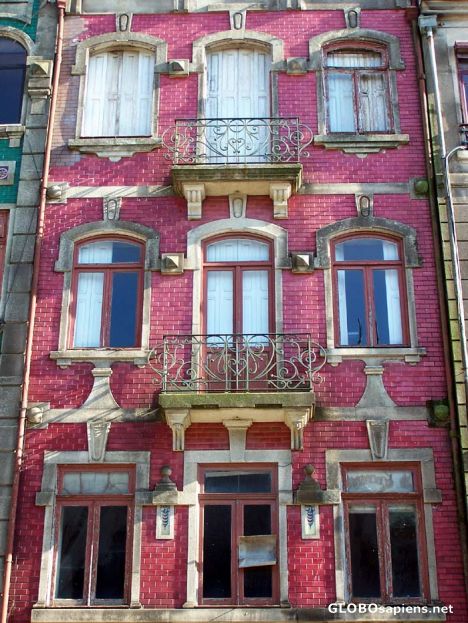 Postcard Colorful Buildings and Great Iron work