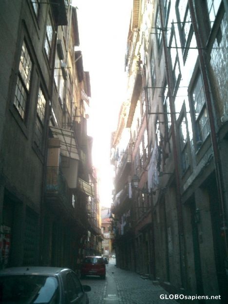 Postcard Narrow street in UNESCO declared town