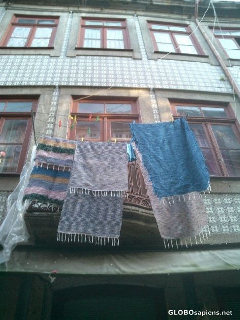 Postcard Hanging Portuguese clothes