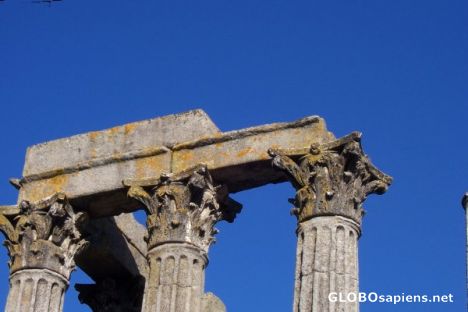 Postcard Detail of Roman temple