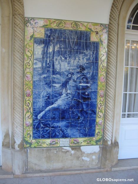 Postcard Mosaic opposite the market - 1