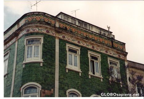 Postcard Facade, old house in Lagos, Portugal.