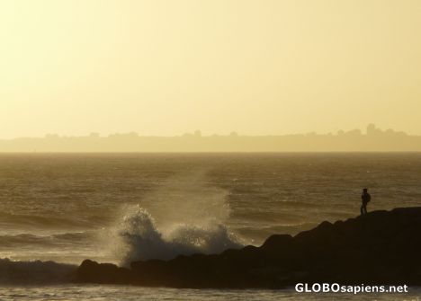 Postcard Waves at sunset
