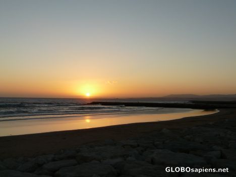 Postcard Sunset over the ocean