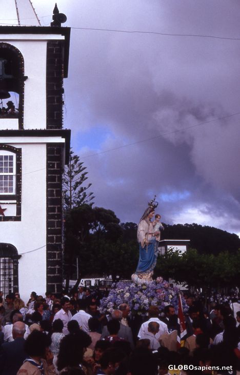 Postcard Pico Island - observance at Sao Mateus -