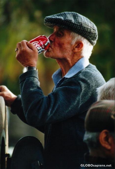 Postcard Old man and his 